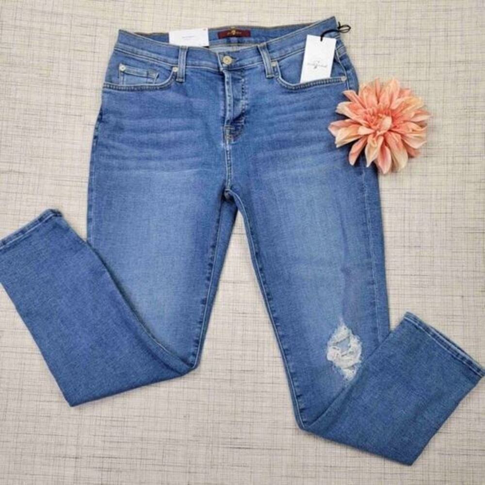 NWT Good American Good Legs High-Rise Stretch Flare Jeans 6‎ / 28